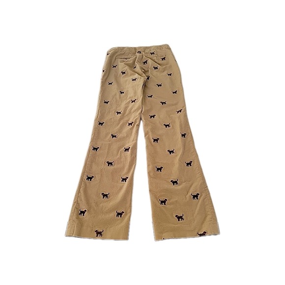Lilly Pulitzer Women's Vintage Corduroy Dog Print Flare Pant SIZE 2, COTTON BLEN - Picture 3 of 9